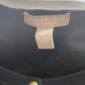 Banana republic black merino wool cardigan